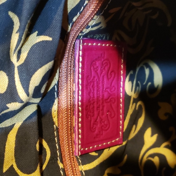 NWOT'S JL Saldivar pink and orange leather crossbody - Picture 10 of 10
